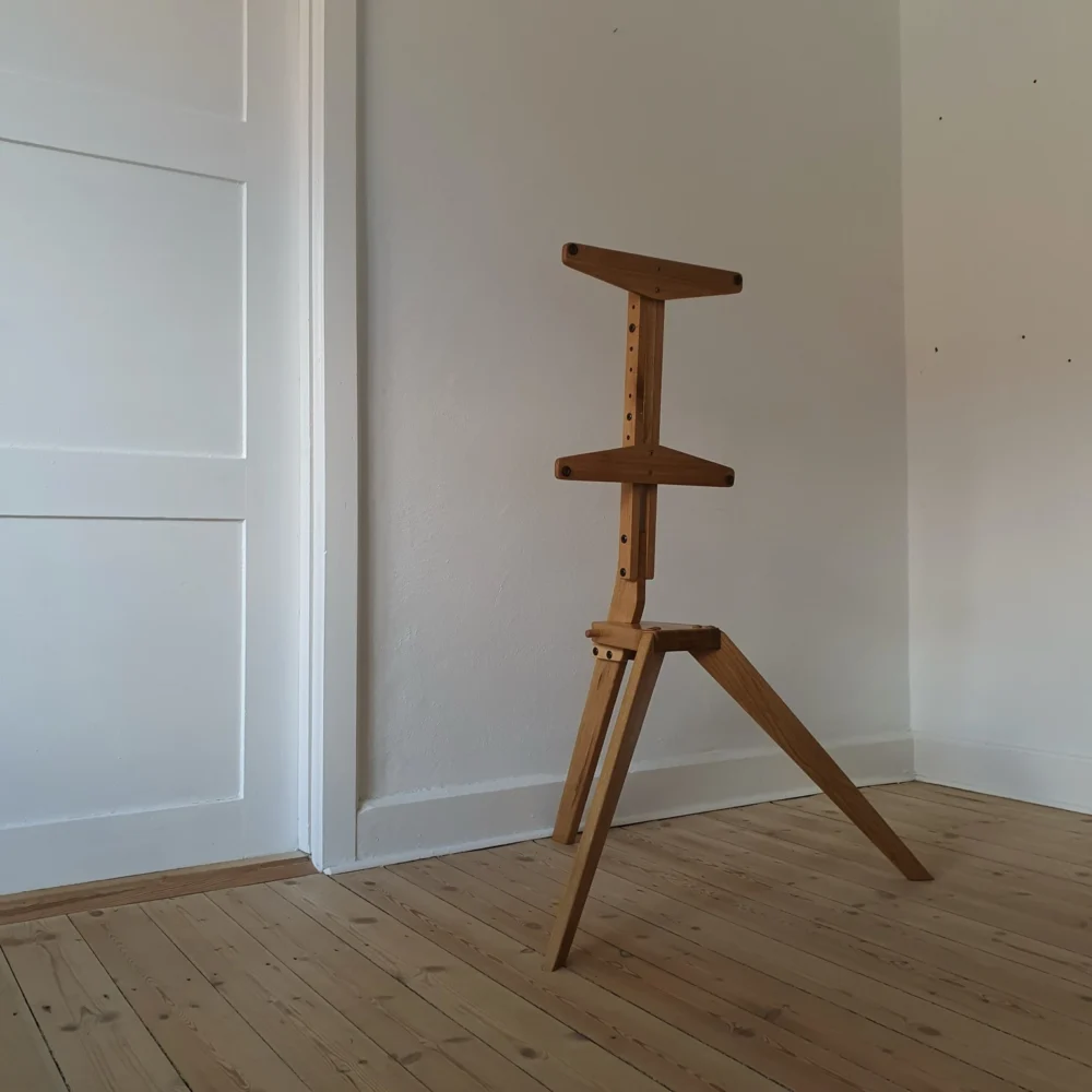 Wooden TV stand prototype, co-designed with my father